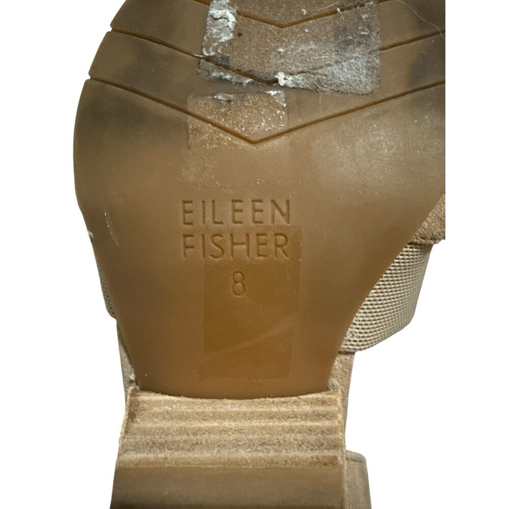 Eileen Fisher Hilly D’Orsay Suede Pumps Heels Pointed Toe Neutral Beige Taupe 8 - Picture 9 of 10